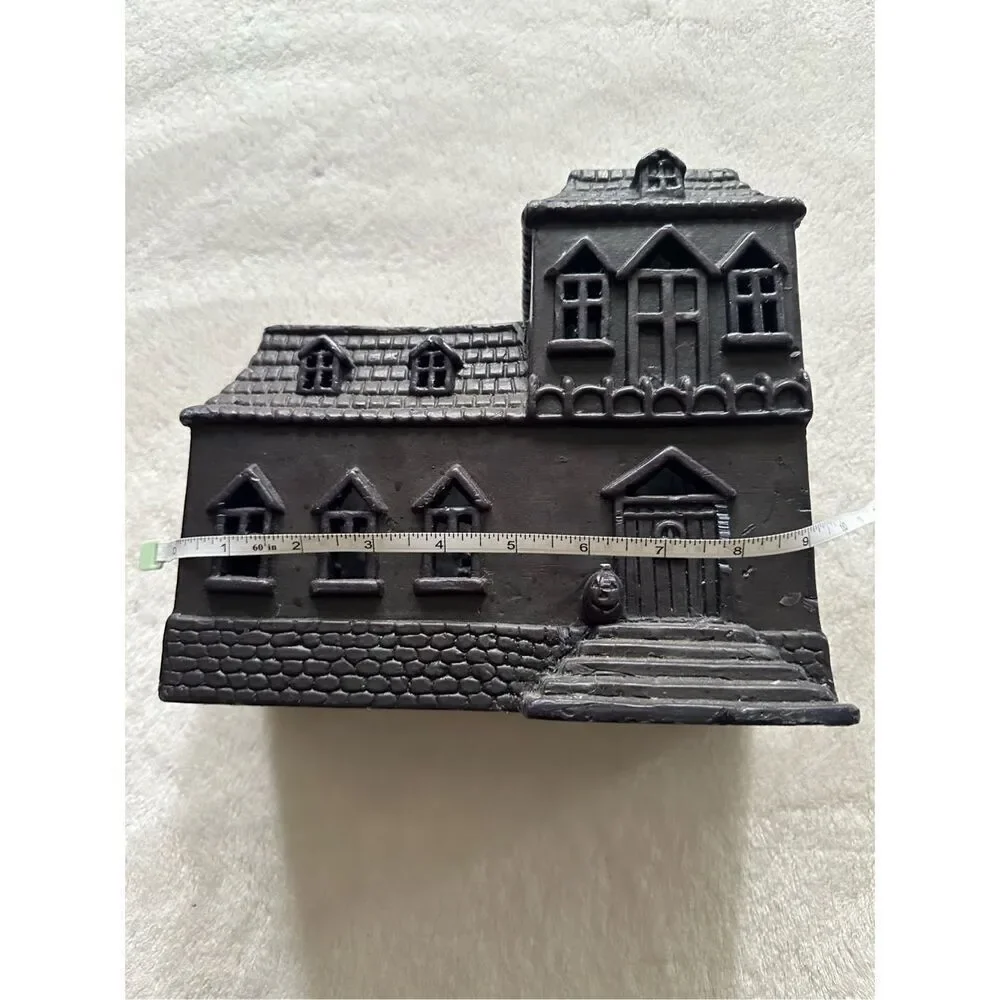 Black Decorative Ceramic House Figurine - Home Accents